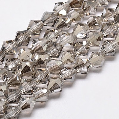 Imitate Austrian Crystal Bicone Glass Beads Strands GLAA-F029-4x4mm-07-1