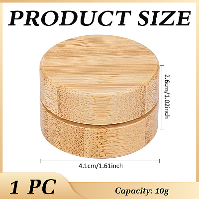 10G Bamboo & Aluminum Cream Jar CON-WH0112-016A-1