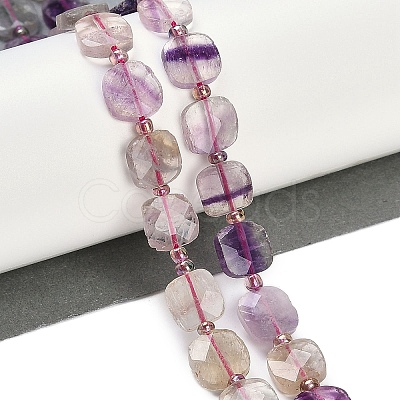 Natural Colorful Fluorite Beads Strands G-G182-H01-02-1