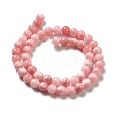 Natural Green Jade Beads Strands G-G757-04-6mm-1