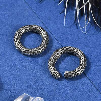 Snake Ring 316 Surgical Stainless Steel Hoop Nose Rings EJEW-G416-19A-AS-1