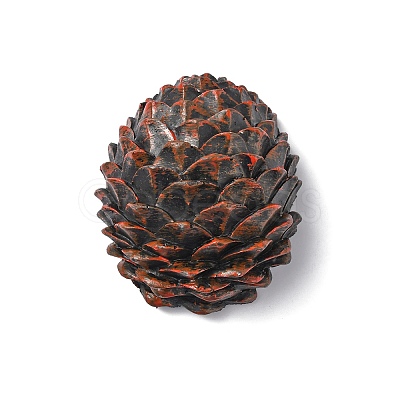 Resin Imitation Pine Cone Display Decorations DJEW-WH0042-42-1