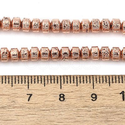 Electroplated Natural Lava Rock Beads Strands G-L606-C02-01E-1