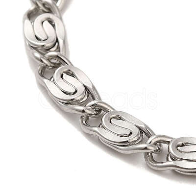 304 Stainless Steel Lumachina Chain Bracelets BJEW-C079-01C-P-1