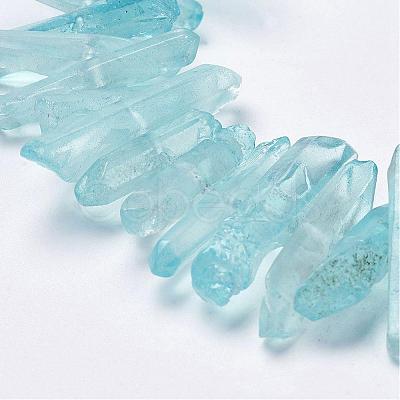 Natural Quartz Crystal Points Beads Strands G-K181-B01-1