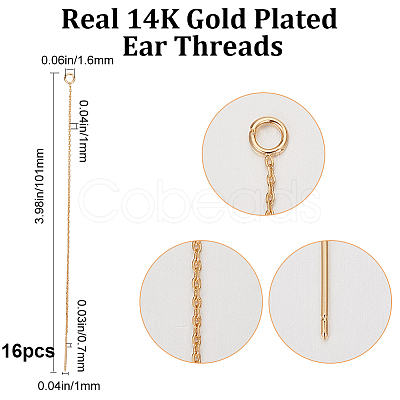 16Pcs Rack Plating Brass Stud Earring Findings KK-BBC0009-79-1