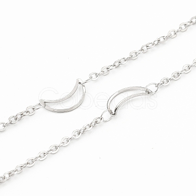 Tarnish Resistant 304 Stainless Steel Cable Chains CHS-F015-18P-1