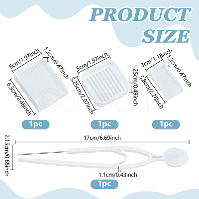 1Pc Plastic with Iron Tweezers TOOL-WH0155-238B-1