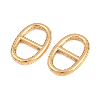 304 Stainless Steel Oval Links Connector Charms STAS-F366-02A-G-1