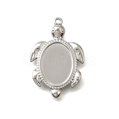 304 Stainless Steel Pendant Cabochon Settings STAS-C122-16A-P-1