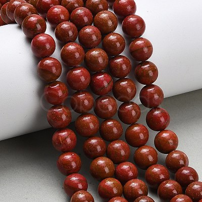 Synthetic Red Jasper Beads Strands G-F826-B02-8mm-1