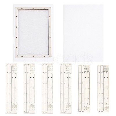 Basswood Assembled Paper Making Frame DIY-WH0016-17-1
