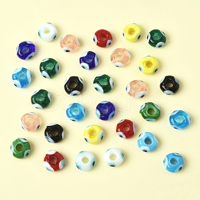 30Pcs Handmade Evil Eye Lampwork Beads LAMP-FS0001-24-1