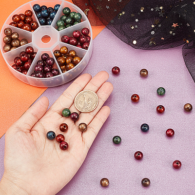 8 Colors Acrylic Beads MACR-PH0001-43-1