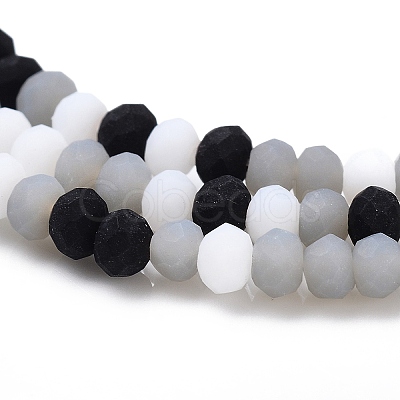 Faceted Glass Beads Strands X-GLAA-F106-B-F08-1