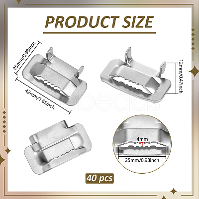 304 Stainless Steel Buckle FIND-WH0817-052P-1