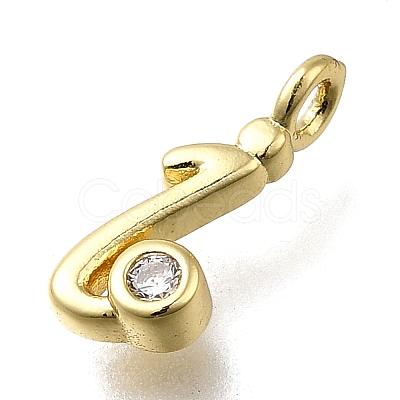 Brass Micro Pave Cubic Zirconia Pendants KK-B132-12G-I-1