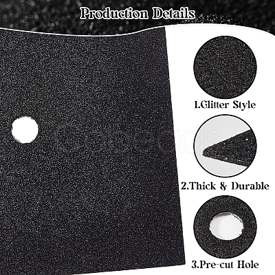 Square EVA Glitter Graduation Cap Topper Stickers DIY-WH20053-05C-1