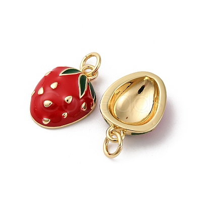 Brass Enamel Pendants KK-S525-10G-A-1