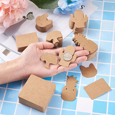 Cactus & Cat & Pineapple & Tree & Square & Rectangle Shape Earring Display Cards EDIS-TA0001-001-1