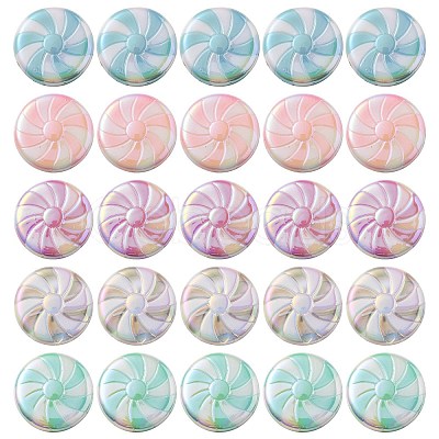 UV Plating Opaque Acrylic Beads OACR-P010-02-1