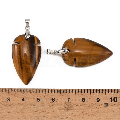 Natural Tiger Eye Pendants G-H359-04P-06-1