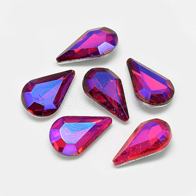 Pointed Back Glass Rhinestone Cabochons RGLA-T014-8x13mm-03-1