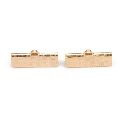 304 Stainless Steel Ribbon Crimp Ends STAS-P249-29B-G-1