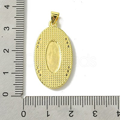 Real 18K Gold Plated Brass Micro Pave Clear Cubic Zirconia Pendants KK-H472-36E-G-1