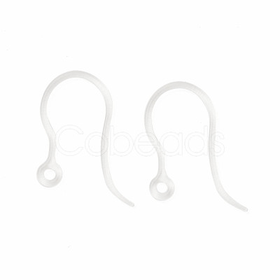 Transparent Resin Earring Hooks RESI-G050-02-1