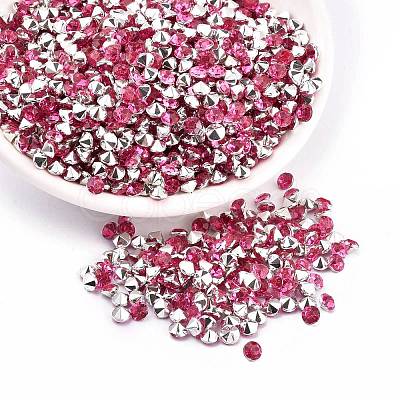 Imitation Taiwan Acrylic Rhinestone Pointed Back Cabochons GACR-A003-4.5mm-02-1