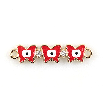 Alloy Enamel Connector Charms X1-FIND-TAC0016-25B-1