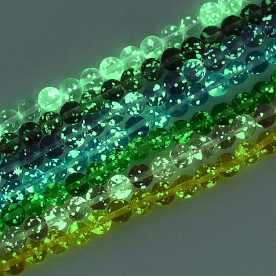 Luminous Handmade Lampwork Beads Strands LAMP-N036-12B-01-1