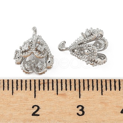 Brass Micro Pave Cubic Zirconia Peg Bails KK-V015-31P-1