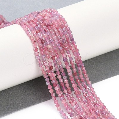 Natural Pink Tourmaline Beads Strands X-G-N342-33-1