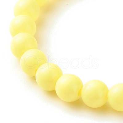 Handmade Polymer Clay Fruit Stretch Bracelet with Round Beads for Kids BJEW-JB07583-1