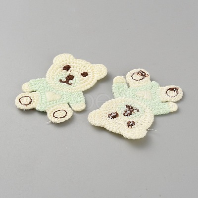 Polyester Embroider Thread Iron on/Sew On Patches PATC-WH0023-23B-1