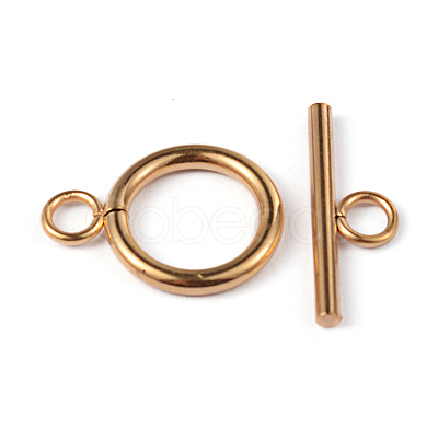 304 Stainless Steel Ring Toggle Clasps STAS-L176-12-1