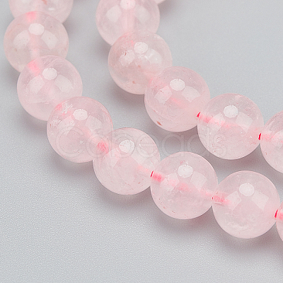 Natural Rose Quartz Beads Strands G-OC0001-02-10mm-1