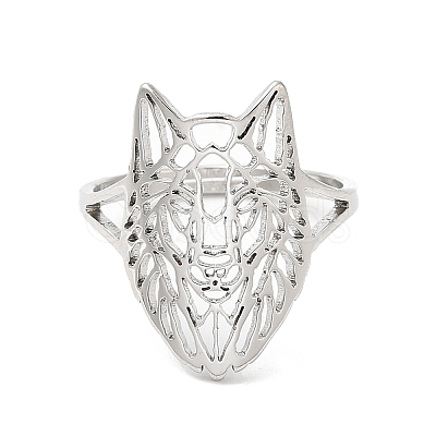 Non-Tarnish 304 Stainless Steel Finger Rings RJEW-L107-017P-1