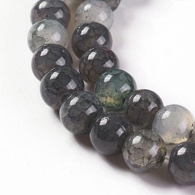 Crackle Glass Beads Strands CCG-L002-B-25-1