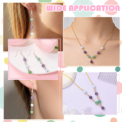 16Pcs 4 Colors Natural Amethyst Pendant and Connector Charms Sets PALLOY-SW00081-1