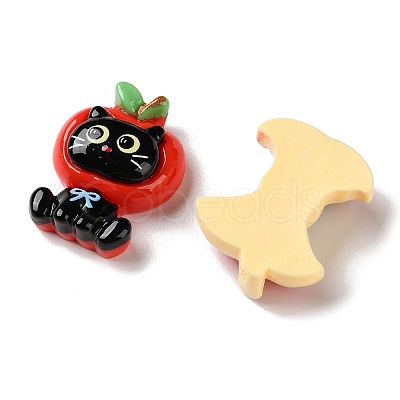Opaque Resin Cabochons RESI-G121-04-1