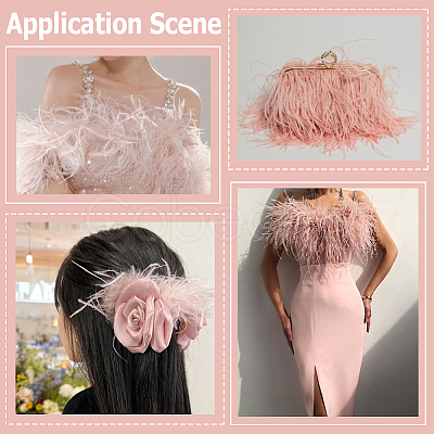 2M Fashion Fibre Imitation Ostrich Feather Trimming DIY-GF0014-47A-1
