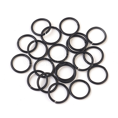 Spray Painted Iron Open Jump Rings IFIN-F149-B12-1