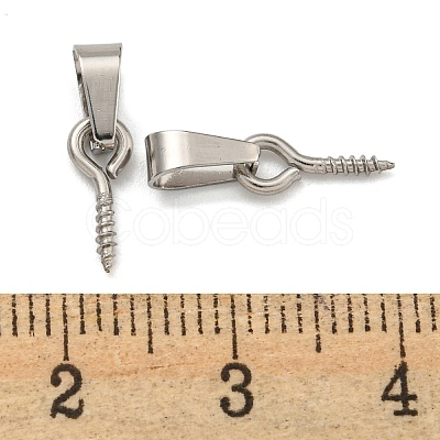 Tarnish Resistant 304 Stainless Steel Screw Eye Pin Peg Bails STAS-R233-01B-P-1