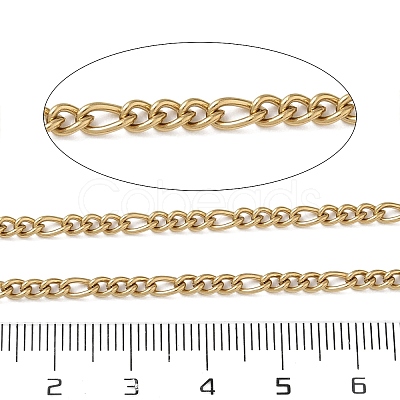 304 Stainless Steel Figaro Chains CHS-G050-04G-1