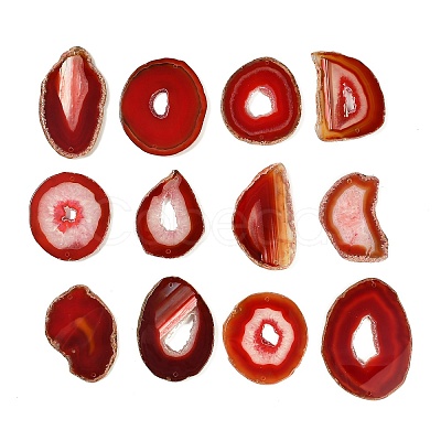 Natural Agate Nuggets Slice Links Connector Charms G-E022-M03-1