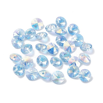 Electroplate Transparent Glass Beads EGLA-Z002-AB09-1