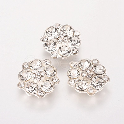 Alloy Rhinestone Cabochons RGLA-WH0004-31-1
